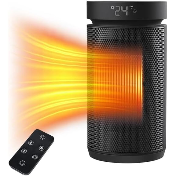 CCNZZITSHT Electric Heater 2000W Ceramic PTC Space Heater Oscillation with ECO Mode   3 Modes Variable Thermostat 12H Timer Silent Room Heater Portable Overheat & Tip Over Protection for Office Home