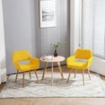 thumbnail image 5 of Homy Grigio Dining Chairs Set of 2 Kitchen & Dining Room Chairs for Kitchen Chairs with Armrest (Yellow), 5 of 5