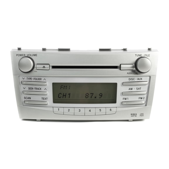 Restored 2010-11 Toyota Camry AMFM Radio mp3 Single Disc CD Player 86120-06480 Face 11846 (Refurbished)