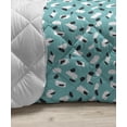 thumbnail image 3 of Botanical Down Alternative Comforter, Waking Nature Pattern with Abstract Branches and Leaves, Microfiber Quilt for All Season, 5 Sizes, Teal Dark Seafoam, by Ambesonne, 3 of 3