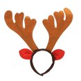 thumbnail image 2 of Adorno de Diadema de Cuerno de reno Navideño para niñas Cuerno Marrón con Oreja roja Sunnimix Linda banda para el cabello, 2 of 3