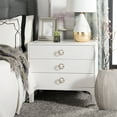 thumbnail image 4 of Safavieh Lorna 3-Drawer Contemporary Night Stand, White, 4 of 11
