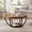 Dark Brown and Black, variant on Fnova Coffee Table with 2 - Tier Storage, 32" Round Wood Coffee Table with Metal Legs, Modern Rustic Style Center Table for Living Room, Warm Brown and Black
