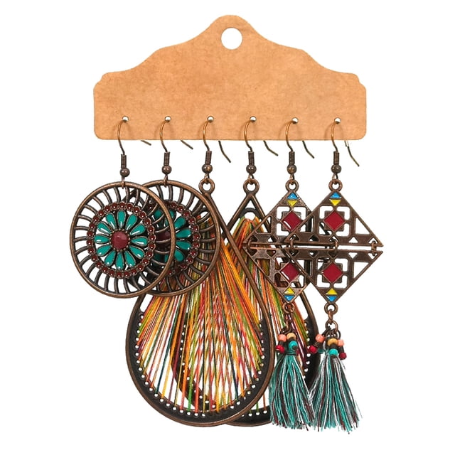 Laklulu Pendientes de Mujer - Pendientes de Borla Pendientes Bohemios, para Mujeres y niñas