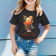 thumbnail image 2 of PMVFHDE T-Shirts à Manches Courtes pour Filles T-Shirts Amples pour Filles T-Shirts Amples pour Filles T-Shirts Imprimés Col Rond Manches Courtes T-Shirt Noir, 3-4 Ans, 2 of 4