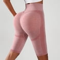 thumbnail image 2 of COMVALUE Women's Seamless Scrunch Butt Lift Biker Shorts High Waist Booty Contour Workout Yoga Gym Shorts Pink for Size S, 2 of 4