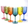 thumbnail image 3 of Yalin Set of 6 Unbreakable 15 oz Acrylic Plastic Wine and Water Tumbler Stackable Goblets (Multicolor), 3 of 7