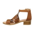 thumbnail image 3 of Sandalias Con Tacón Bajo Para Niñas Tipo Piel Camel Casual cafe 18 Tropicana 005A2W, 3 of 6