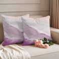 thumbnail image 2 of Pink Coastal Wave Outdoor Waterproof Pillow Covers, Summer Modern Ocean Beach Decorative Square Throw Pillowcase Sofa Cushion Sham for Patio/Couch/Chair, 18"x18" 2 Pack, 2 of 8