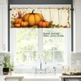 thumbnail image 3 of JOOCAR Polyester Window Valance Curtain with Pumpkin and Leaf Pattern for Home Kitchen Living Room Bedroom Bathroom Decor 54x18 inch, 3 of 5