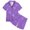 1-61Purple182, variant on MEZZALL Girls Sleepwear Set Soft Satin Pajamas Sets With Ocean Bow Print Short Sleeve Lapel Button Down Tops & Shorts For Toddler Kids Daily Casual Night Leisure Nightwear