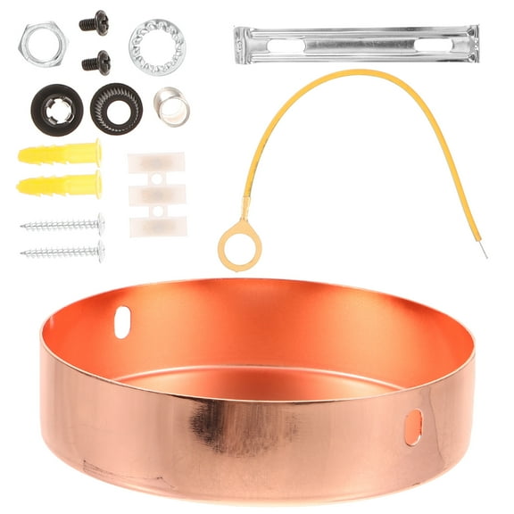 Ceiling Canopy Kit for Lamp Making Sturdy Iron Round Cover Plate Assorted Color 1 Set