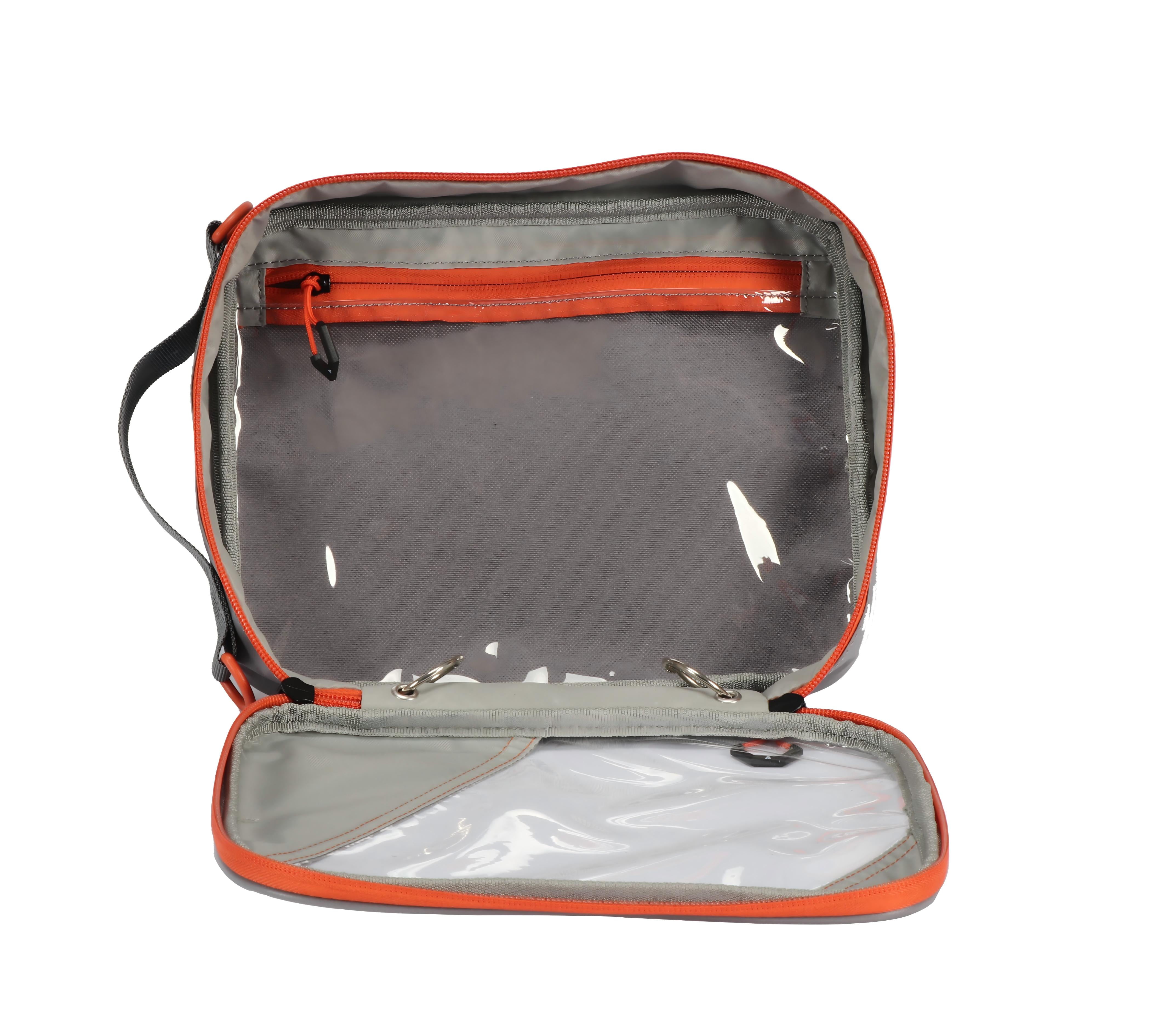 Ozark Trail X-Pro Clear Tackle Pouch with 2-Ring Binder Organizer, Grey