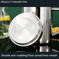 thumbnail image 4 of Taza de café de acero inoxidable con tapa y asa, tazas de café de viaje para acampar de doble pared resistentes e inastillables, 4 of 6