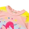 thumbnail image 5 of Uccdo Toddler Girls Rashguard Swimsuit Set 12M-6T Little Girl Long Sleeve Printed Bathing Suits Swimwear, 5 of 7