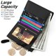 thumbnail image 2 of Women'S Wallet, Black，Faux Leather, Baby Blue, Water Resistant, 5 Card Slots, 1 Cash Slot, 1 Id Window, 1 Zipper Coin Pocket, 4.53.71.2 Inch, 2 of 5