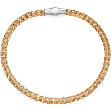 Brinley Co. Women's Sterling Silver Magnet Clasp Fashion Bracelet, 7, Gold