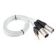 thumbnail image 1 of Cable de Audio Adaptador 3.5mm 1/8'' a Doble XLR Macho Baoblaze 150cm, 1 of 6