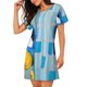 thumbnail image 2 of Easygdp French Bulldog Dog in a Bathtub Camisón de manga corta para mujer, informal, estampado, 2 of 6