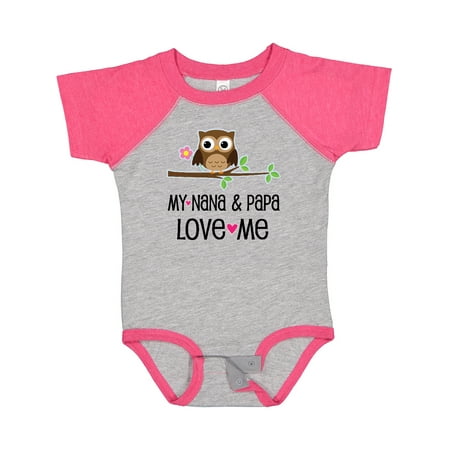 

Inktastic Nana and Papa Love Me Baby Girl Gift Baby Girl Bodysuit