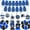Black Blue, variant on Grad Decoration Graduation Balloon Honeycomb Table Toppers Cake Toppers for Graduation Party Decoration Supplies Black Gold