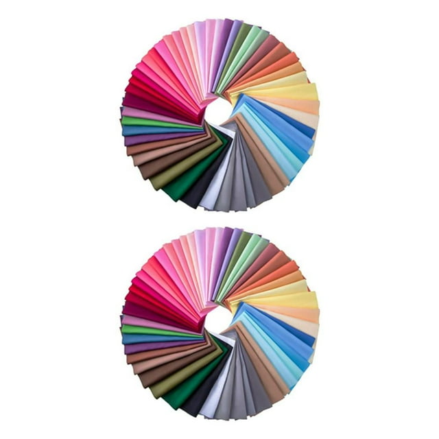 Baohd 50pack/lot Vibrant Color Cotton Mixed Squares Fabric Patchworks For Sewing Quilting Craft Compact 2Set