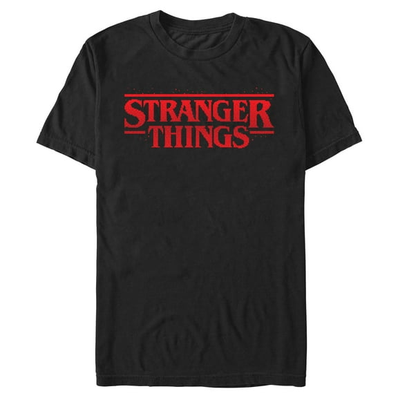 Netflix Men's Stranger Things Pixel 8 Bits Gradient Classic Logo T Shirt