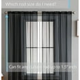 thumbnail image 4 of THD Serenity Sheer Voile Window Treatment Rod Pocket Curtain Panels - Light Filtering Curtains for Living Room - Set of 4, 4 of 7
