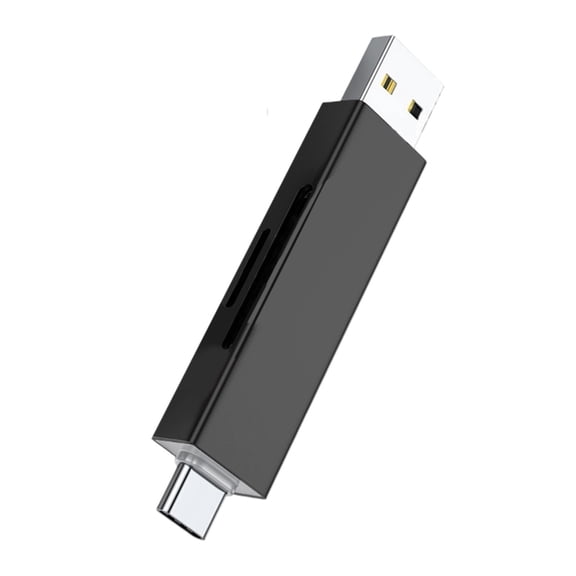 MultiFunctional Aluminum Memory Card Reader USB A Type C Double Slot for Business