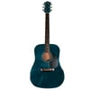 Main Street Guitars MA241TBL 41-Inch Acoustic Dreadnought Guitar with Transparent Blue Finish