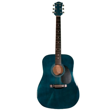 Main Street MA241TBL 41-Inch Acoustic Dreadnought Guitar With Transparent Blue (Best Cheap Electro Acoustic Guitar)