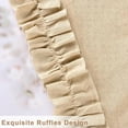 thumbnail image 5 of Alishomtll Linen Ruffle Valance Curtains Rod Pocket Window Drapes Light Filtering 52"W×18"L, 5 of 6