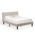 thumbnail image 3 of East West Furniture 2-piece Wood Fannin Queen Bedroom Set in Mist Beige, 3 of 6