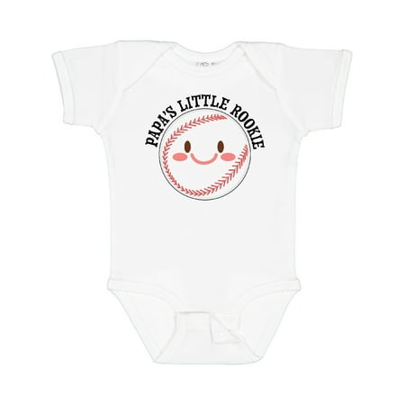 

Inktastic Papa s Little Rookie- Baseball Gift Baby Boy or Baby Girl Bodysuit