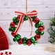 thumbnail image 1 of Seyotauo Christmas Jingle Bell Wreath Christmas Tree Ornaments Craft Kit Jingle Bell Metallic Chenille s Glitter Pompoms Ribbon Cotton Rope for Kids Holiday DIY Xmas Tree Artwork, 1 of 6