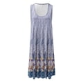 thumbnail image 4 of IROINNID Fit&Flare Dress For Women Strapless Sleeveless Summer Comfy Casual Loose Tank Dress Round Neckline Print Dress, 4 of 4