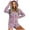 Purple, variant on successthop Fleece Romper Women Lip Print Hood with Cute Ear Cozzy Zipper Long Sleeve with Pockets Shorts Loungewear