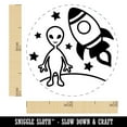thumbnail image 2 of Alien and Rocket Space Rubber Stamp for Scrapbooking Crafting Stamping - Mini 1/2 Inch, 2 of 7