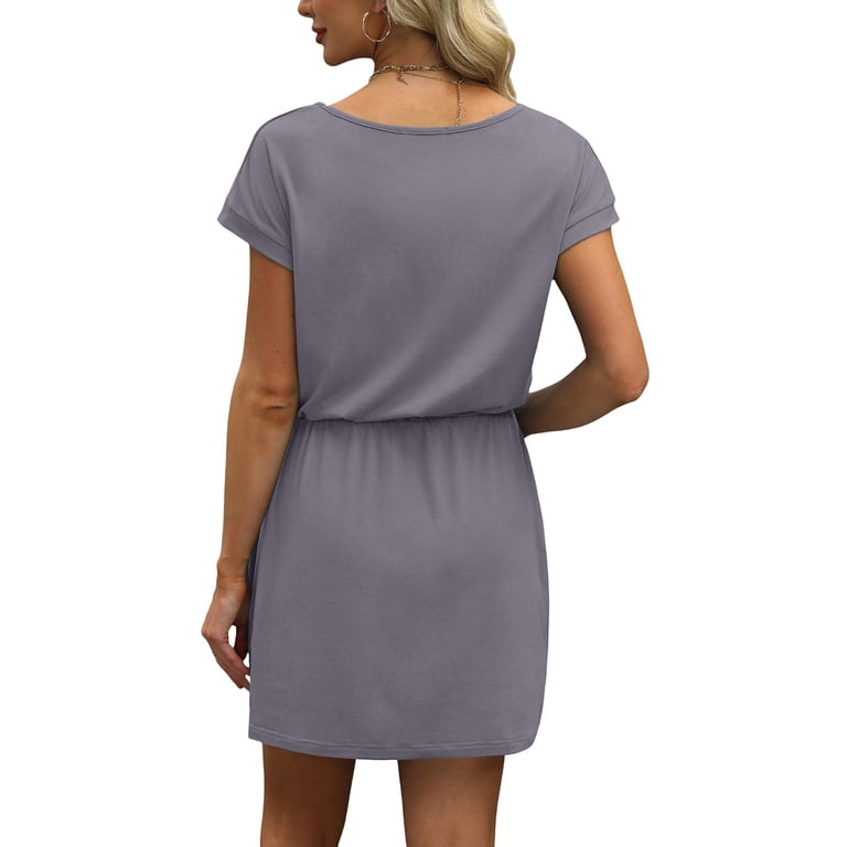cinched waist t shirt dress Endless Comfort Cinched Waist Dress