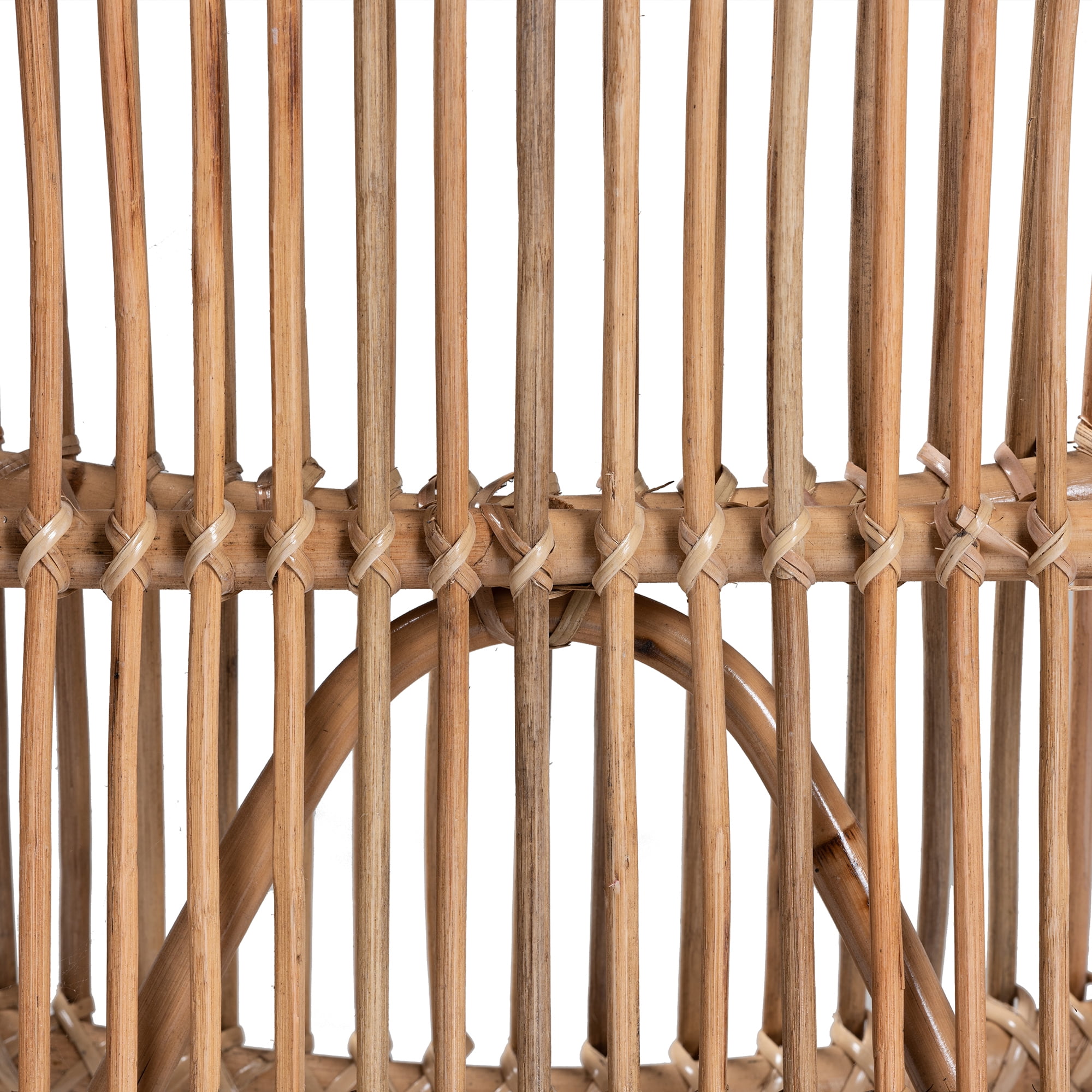 bali & pari Genera Rattan BOHO Lounge Chair, Natural Brown