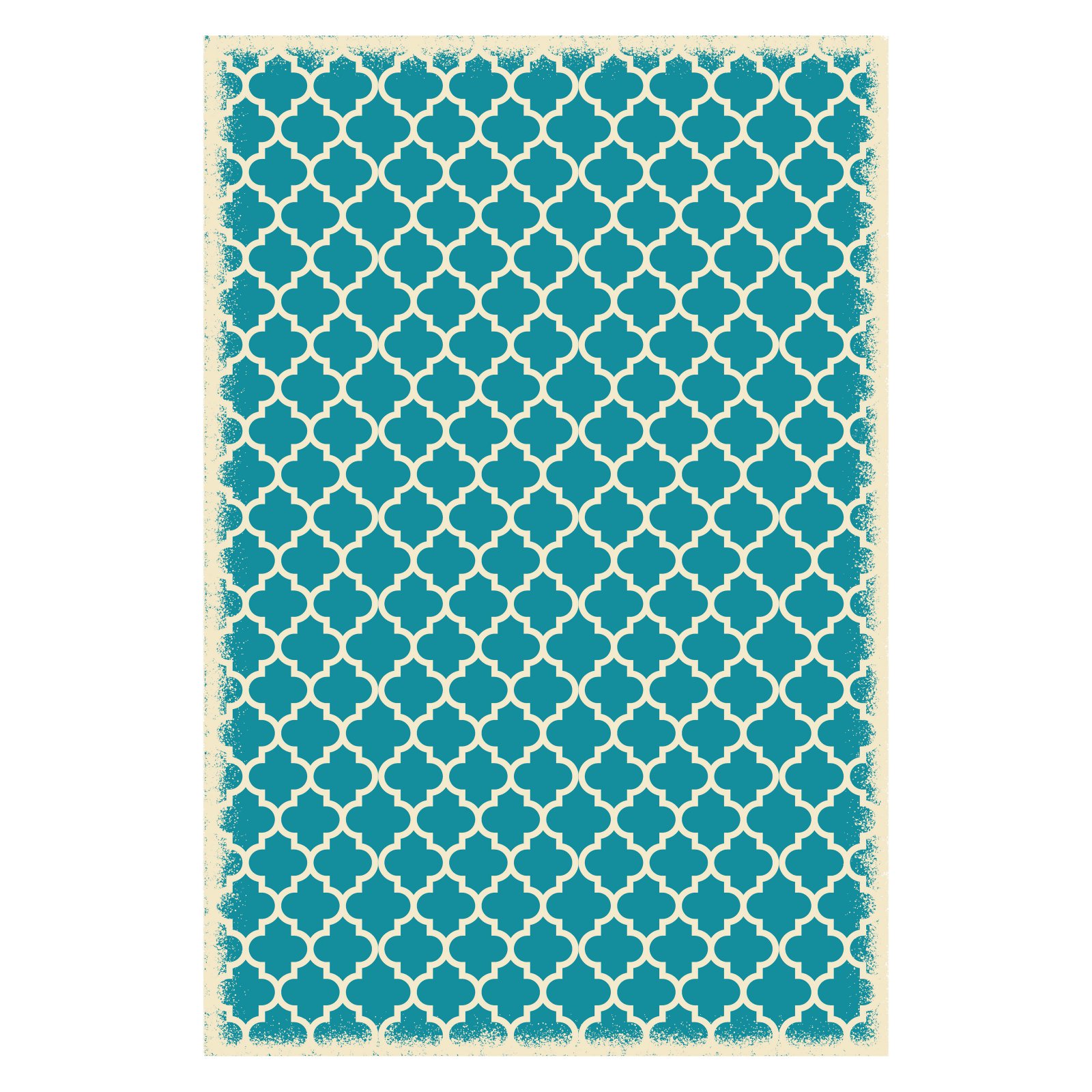 Aspen Brands Quatrefoil Vinyl Indoor/Outdoor Rug