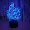 thumbnail image 5 of Lámpara LED 3D de motocicleta, lámpara Art Deco, luces LED decorativas, luz táctil, 7/16 colores, alimentación USB, regalo para niños, decoración de cumpleaños, Navidad y Halloween., 5 of 5