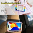 thumbnail image 3 of 3in1 Rotating Stand Case for Xiaomi Redmi Pad SE 8.7 inch 2024 with Hand/Shoulder Strap, Shockproof Rugged, Pink, 3 of 7