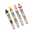thumbnail image 2 of FURNIX 1Pc 6-In-1 Christmas Ballpoint Pen - Multicolor Retractable Pens With Christmas Tree,Snowman,Reindeer,Santa Claus Designs. Perfect For Xmas Party Favors,Office Supplies,Teacher Gifts G, 2 of 9