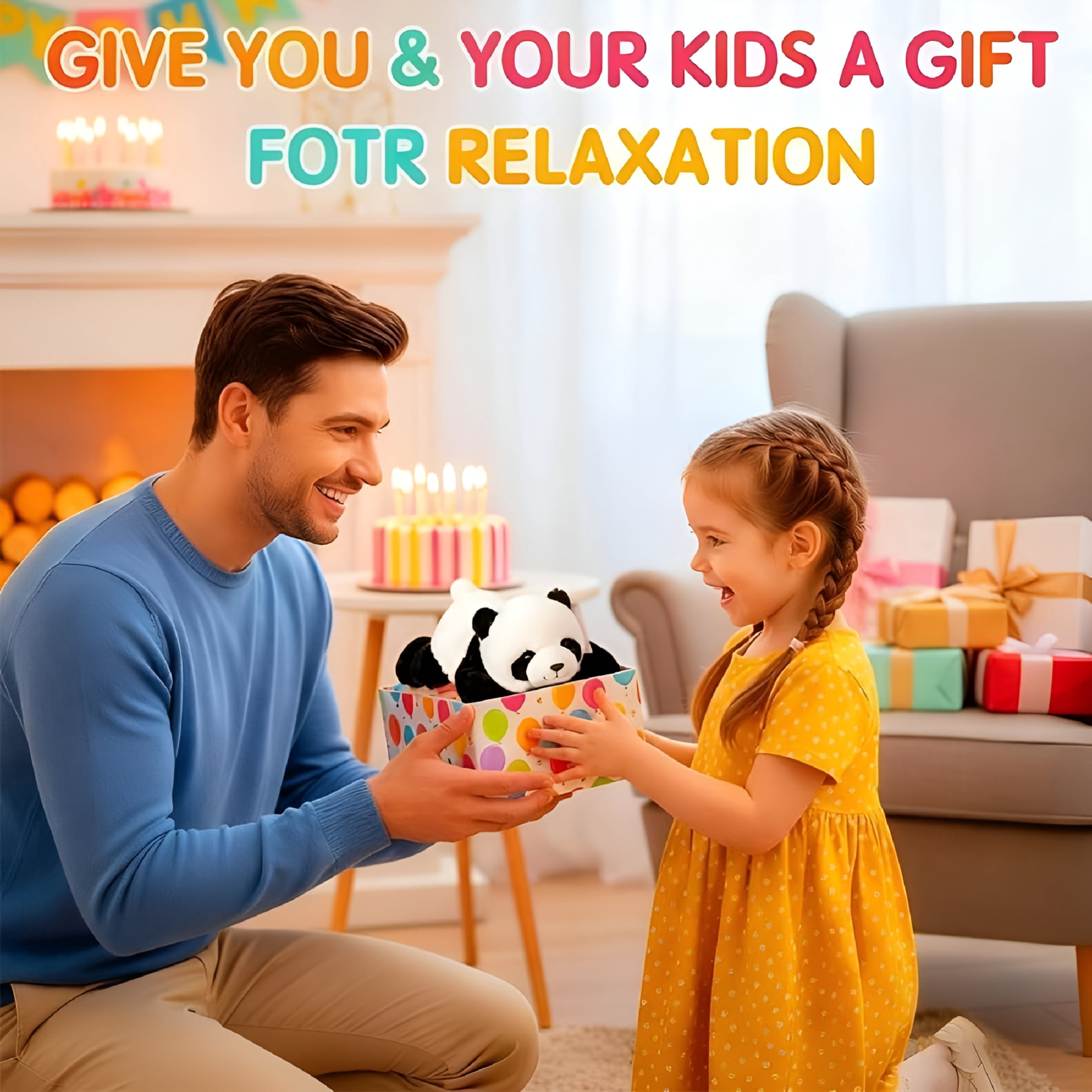 BESTSKY 2026 New Weighted Panda Stuffed Animal,Panda Stuff Soft Washable Comfort Animals Soft Hugging Pillow for Bedroom,Playroom,Bed,Sofa with 3 Size,Fit Kids & Adults