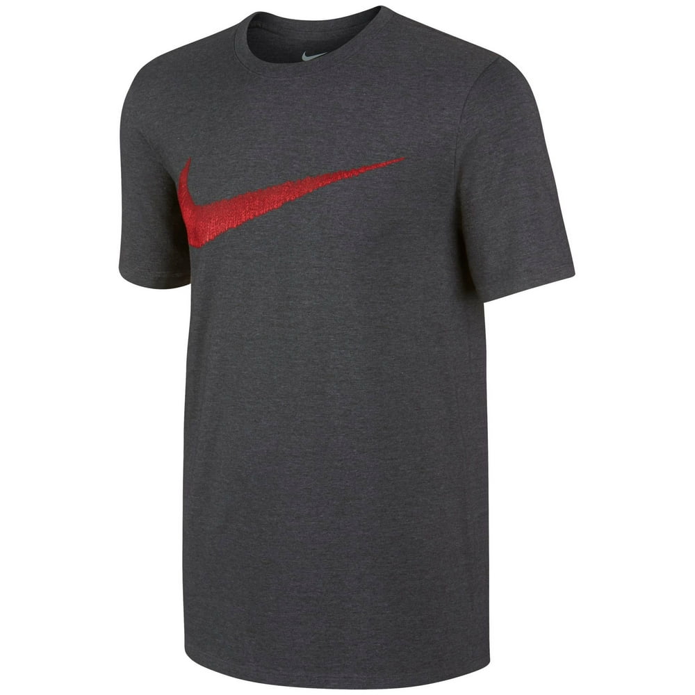Nike - Nike Men's Hangtag Swoosh Graphic T-Shirt (Charcoal Heather ...