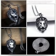 thumbnail image 3 of HOOUN Men Silver Gothic Skull Necklace Stainless Steel Chain Pendant Retro Bikers Gift-Headphone, 3 of 5