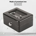 thumbnail image 3 of Metal Cash Box, Large Space Black 6 Compartments Money Box  for Business, 3 of 7