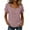 hgg294-Pink, variant on Women's Summer Solid Button Cotton Linen Short Sleeve U Neck Top Soft Breathable Lightweight Non Iron Blouse
