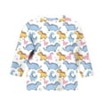 thumbnail image 5 of Spazoro Toddler Girls 3/4 Sleeve Shirts, Casual Round Neck Spring and Fall Dinosaur Print Fashionable Tops for Girls Multicolor Size 4-5T, 5 of 5